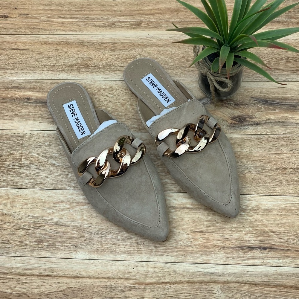 Steve Madden Finn Chain Pointed Toe Mule sz 4